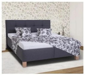 MARIA kárpitozott ágy matraccal és tágas tárolóhellyel, 180x200 cm, szürke