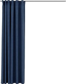 vidaXL 2 db kék vászonhatású sötétítőfüggöny kampókkal 290 x 245 cm