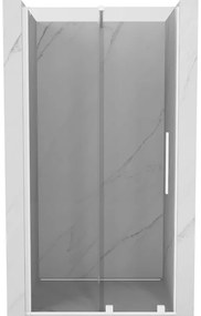 Mexen Velar, nyitható tolóajtó 120x200 cm, 8mm átlátszó üveg, fehér profil, 871-120-000-01-20