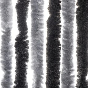 szürke és fekete zsenília rovarfüggöny 90x200 cm