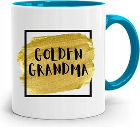 Kék Nagymama Napi Bögre Golden Grandma Ajándék fényképes nyomattal