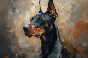 Kép - Dobrman portréja (90x60 cm)
