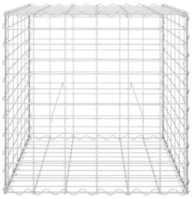 kocka alakú acélhuzal gabion magaságyás 60 x 60 x 60 cm