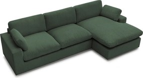 Zöld kordbársony sarokkanapé Belair – Bobochic Paris