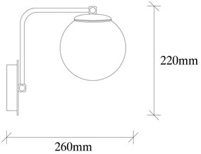 Fali lámpa DAISY 1xE27/100W/230V