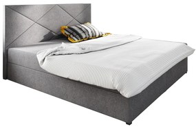 Franciaágy Boxspring 140 cm Fade 4 (szürke) (matraccal és tárolóhellyel). 1046518