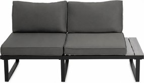 Furnigo Kerti fém szett Malaga - fekete/antracit párnák