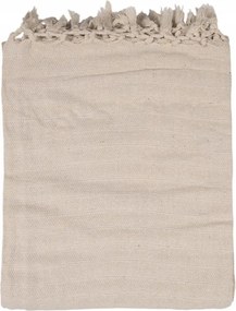 Bézs kockás takaró takaró 125x150 cm