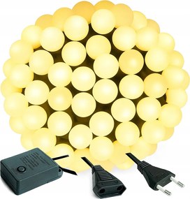 Karácsonyfa Lámpák 100 Led 230V 6,5m meleg fehér 8 világítási mód