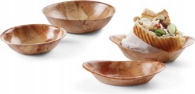 Fa Konyhai Tál Kerek Salátákhoz Snack Dekoratív Kicsi