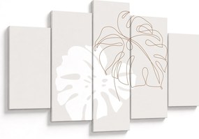 Kép - Line art monstera N⁰2 (150x105 cm)