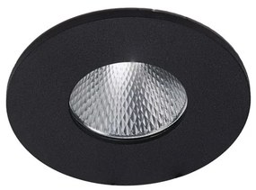 AZZARDO 5986 CLEAN R Kültéri Mennyezetbe Építhető Lámpa Fekete LED IP44