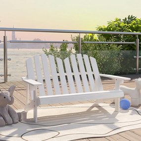 2 személyes adirondack szék gyerekeknek, fehér