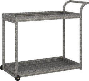 vidaXL szürke polyrattan bárkocsi 100 x 45 x 83 cm