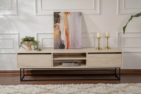 TV szekrény Escape 180 -Fekete, Travertine