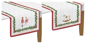 Karácsonyi pamut asztali futó 45x140 cm 2 db-os szett Magie de Noel