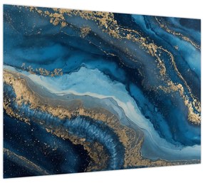 Kép - Kék márvány absztrakció (70x50 cm)