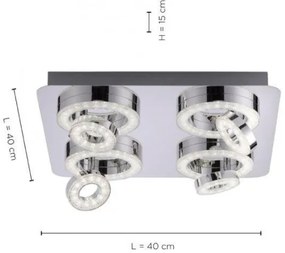 JUST LIGHT. 14662-17 - LED RGBW Dimmelhető spotlámpa TIM 4xLED/5,9/230V + távirányító