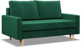Etna kanapé, bársony, bonell töltet, zöld