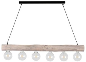 Spot-Light 69870604 - Csillár zsinóron TRABO 6xE27/60W/230V fenyő