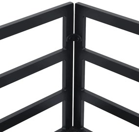 Kerti Kanapé Szett párnával 4 pcs Fekete Alumínium