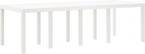 vidaXL Kerti Asztal Fehér 250 x 100 x 73 cm polirattan