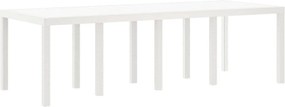 vidaXL Kerti Asztal Fehér 250 x 100 x 73 cm polirattan