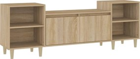 vidaXL sonoma tölgyszínű szerelt fa TV-szekrény 160x35x55 cm