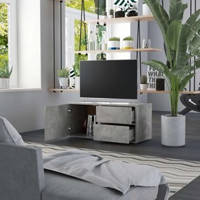 betonszürke szerelt fa TV-szekrény 80 x 34 x 36 cm