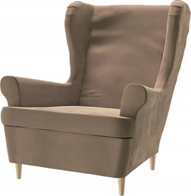 Dekoria Strandmon Ikea fotelhuzat, barna