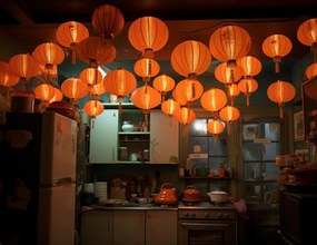 Poszter 65x50cm Lampionfényben