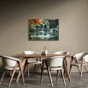 Üveg kép - Ázsiai tó (70x50 cm)