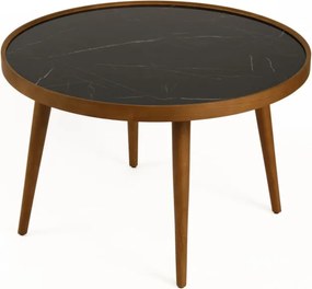 Polen 80 - Walnut, Black Marble
