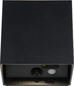 USB LED fali kültéri lámpa mozgásérzékelővel (magasság 10 cm) Genie – Trio