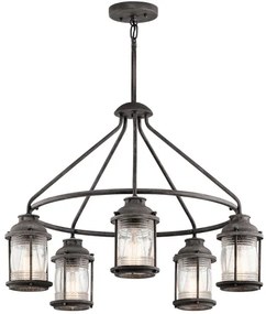 Elstead KL-ASHLANDBAY-5P - Kültéri csillár ASHLAND 5xE27/60W/230V IP44