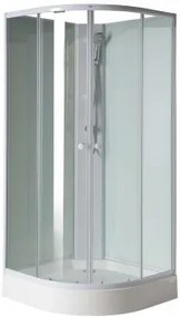 Sapho AIGO íves zuhany box 900x900x2050 mm, fehér profil, transzparent üveg (YB93-1+YB93-2+YB93-3+YB93-4)