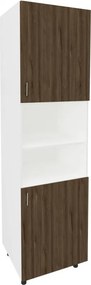 Benita Magas konyhaszekrény Bronz Tölgy-Fehér 60x57x210 cm N