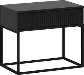 CADRO 1 fiókos éjjeli szekrény, 60 cm, No. 2 vázon, Push-to-open (nyomásra nyíló) | Antracit