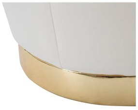 Krémszínű bársony puff Paris – Mauro Ferretti