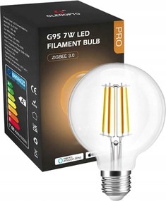 Led filament izzó 7W Cct Vintage fehér G95 ZigBee Gl Hue Tuya