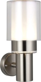 ENDON 79207 OLYMPIA Modern Kültéri Fali Lámpa Átlátszó, Szálcsiszolt Acél LED IP44