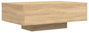 Sonoma tölgy színű dohányzóasztal LED-lámpákkal 85 x 55 x 31 cm