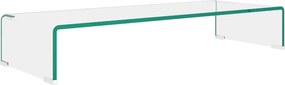 vidaXL Átlátszó üveg TV/monitor állvány 80x30x13 cm