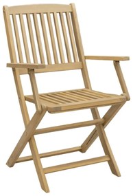 4 db összecsukható tömör akácfa kerti szék 57,5x54,5x90 cm