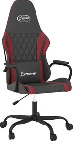 vidaXL fekete és bordó műbőr játékszék