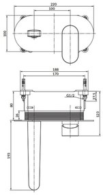 Cersanit S951-330-Mosdócsap rejtett beépítéshez CREA fényezett króm