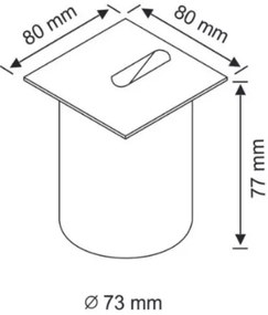 LED Lépcsőmegvilágító ESPO LED/3W/230V IP54 matt króm
