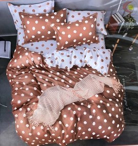 DOTS BEIGE fotó ágynemű 140x200 cm Ágynemű mérete: 140x200 cm, A csomag tartalma: 7 Készletcsomagolás