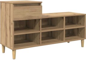 vidaXL Cipőszekrény fiókkal Artisan tölgy 102 x 36 x 60 cm Faanyag