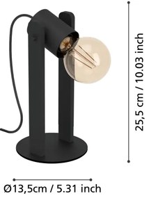 Eglo 43849 - Asztali lámpa PLIMSOLL 1xE27/15W/230V